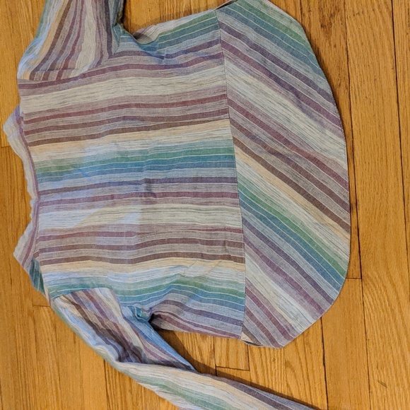 LAMB brand asymmetrical striped button top - Picture 6 of 6
